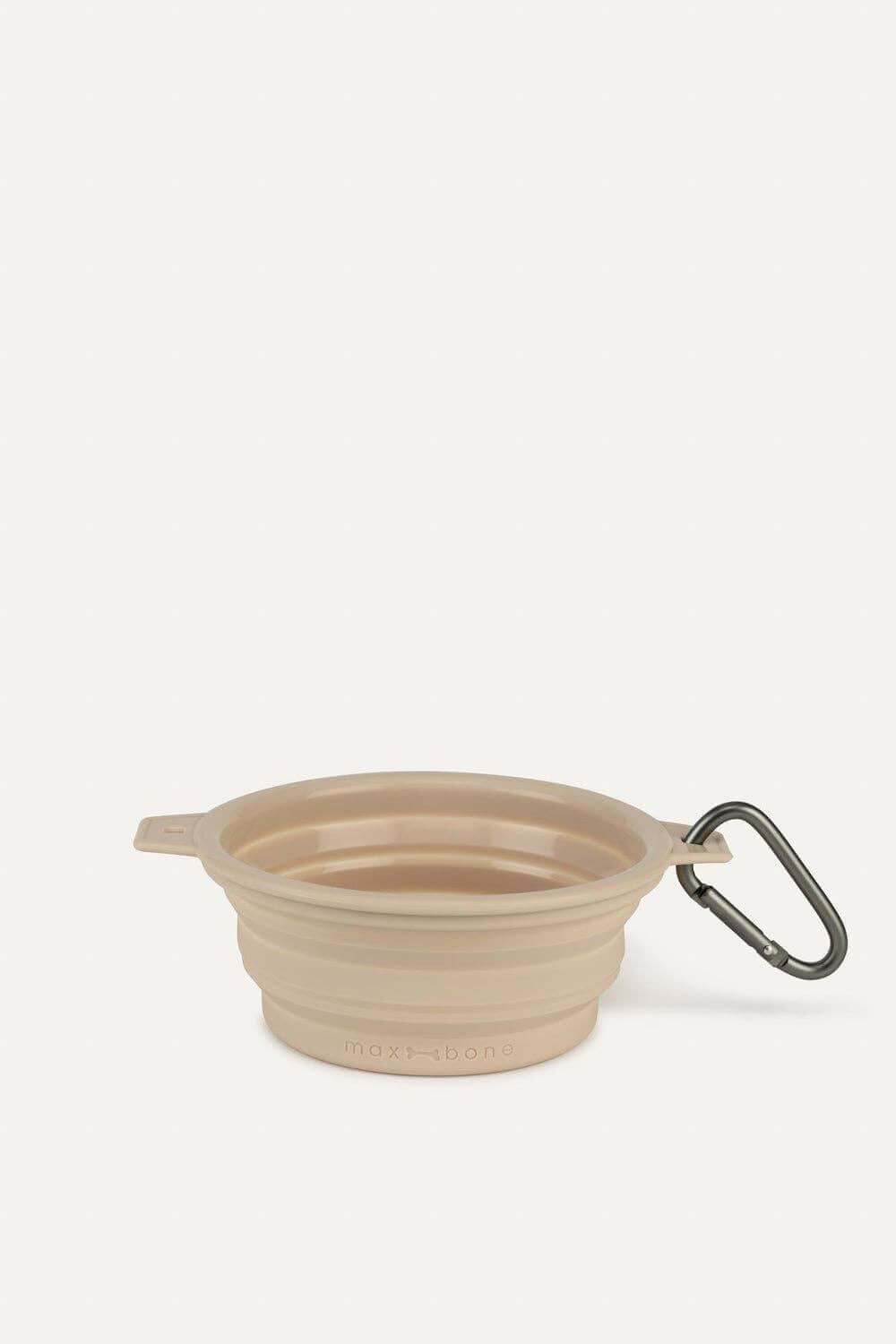 Opvouwbare drinkbak voor op reis beige
