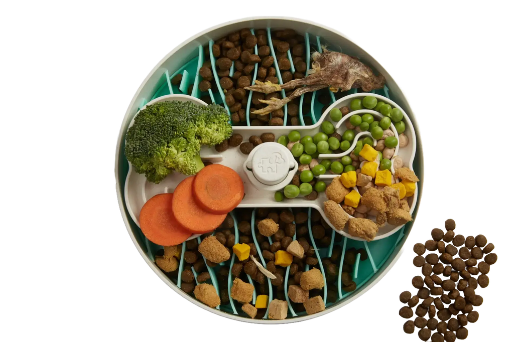 Puzzle Feeder - Anti-schrok - Slow Feeder: voedzaam hondenvoer op een speelse manier, met plantaardige materialen en FDA-goedkeuring.