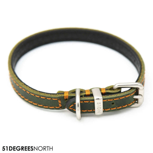 Een stijlvolle hondenhalsband uit de Milano Contrast collectie.
