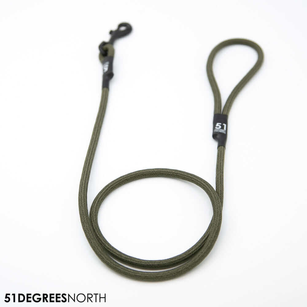 Rope Hondenriem groen, een stevige nylon leiband voor wandelingen met stijl & comfort. Gemaakt van duurzaam materiaal voor training & opvoeding.