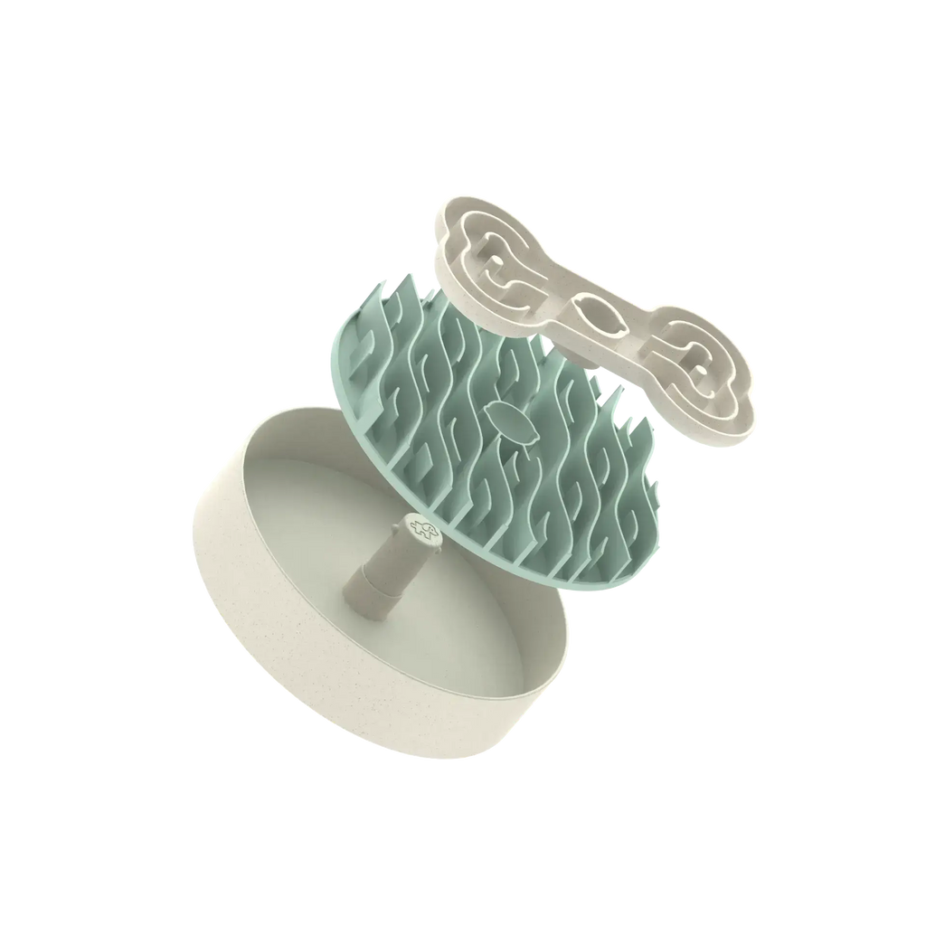Puzzle Feeder - Anti-schrok - Slow Feeder voor honden, cilindervormig object met handvat en hondenfiguur, plantaardig materiaal, FDA-goedgekeurd.