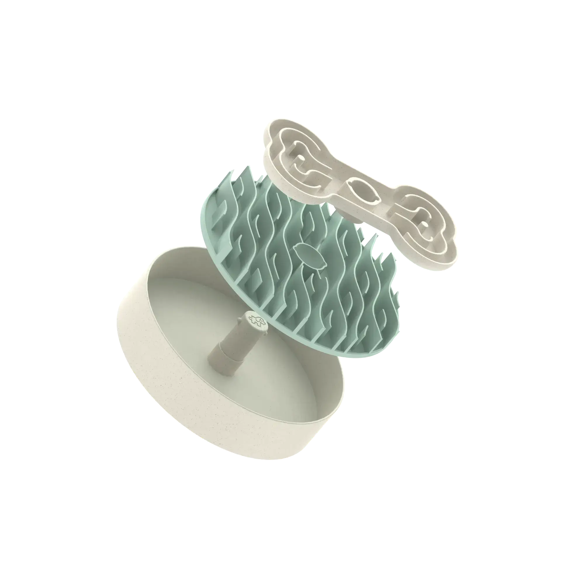 Puzzle Feeder - Anti-schrok - Slow Feeder voor honden, cilindervormig object met handvat en hondenfiguur, plantaardig materiaal, FDA-goedgekeurd.