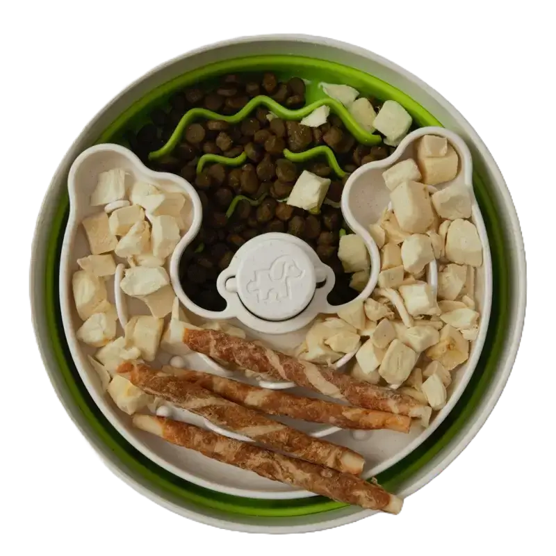 Puzzle Feeder - Anti-schrok Voederbak voor Kleine Honden en Puppies: Slow feeder mat voor langzaam eten van brokken en grof voer.
